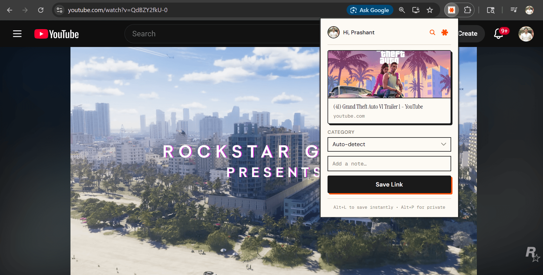send/links Chrome extension saving links quickly
